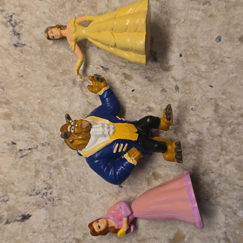 VTG 90s Disney Beauty and the Beast Figurine Set